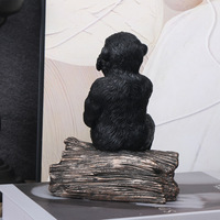 Statue de gorille réfléchissant en résine SWAITE – Figurine décorative de luxe pour table de salon, artisanat
