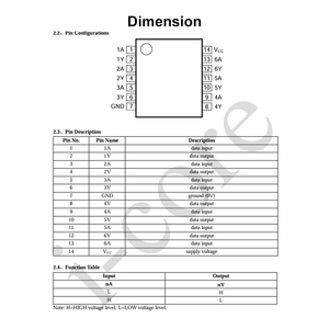 IC logic biến tần CMOS 6 kênh ICORE AIP74HC04TA14.TR TSSOP-14 Chip gắn bề mặt SMD IC Điện tử Mạch tích hợp - Product Image 2