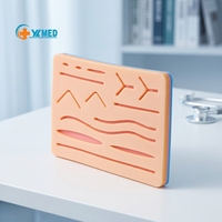 Kit de práctica de sutura médica profesional de alta simulación, almohadilla de silicona duradera de grado alimenticio, modelo de entrenamiento de sutura de piel para entrenamiento