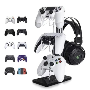 Acrylic PS4/PS5 Không Dây Điều Khiển Hiển Thị Đứng Đôi Trong Suốt Máy Tính Để Bàn Phổ Chủ Headphone Hanger Chất Liệu Nhựa - Product Image 6