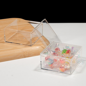 Bán buôn cấp thực phẩm rõ ràng nhựa vuông container với nắp kẹo Quà Tặng Bao bì hộp lưu trữ đồ trang sức tổ chức hiển thị trường hợp - Product Image 4