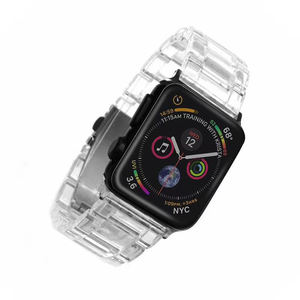 <span class=keywords><strong>Cinturino</strong></span> di Ricambio alla Moda in <span class=keywords><strong>Plastica</strong></span> Trasparente Colorata per Apple Watch 38/40/41/42/44/45/49 mm, Compatibile con Serie 1 2 3 4 5 6 7 8 - Product Image 5