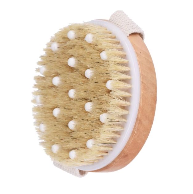 Schima Wood round body massage brush