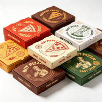Boîte à pizza carrée écologique en gros, réutilisable, robuste, en carton ondulé, pour restaurants et traiteurs
