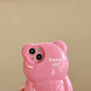 เคสโทรศัพท์รูปหมีน่ารักปี3D,เคสหลังลายการ์ตูนซิลิโคนนิ่มกันกระแทกสำหรับ <span class=keywords><strong>iPhone</strong></span> 14 13 12 11 Pro Max <span class=keywords><strong>XS</strong></span> X XR - Product Image 2