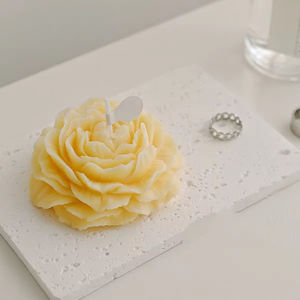 Bougie parfumée artisanale de luxe sur mesure, à la cire aromatique naturelle, parfum de pivoine, pour les occasions de Noël et de Thanksgiving - Product Image 5