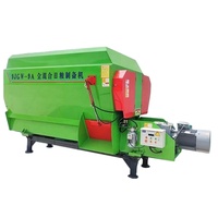 Mélangeur horizontal d'aliments pour bovins et ovins, machine de mélange de fourrage pour ferme, mélangeur de paille humide et sèche