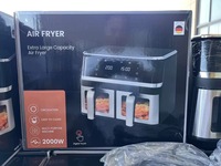 Friteuse sans huile grande capacité OEM, nouveau design 2026, 10-12 litres, pour pizzas, prête à être expédiée, pour petits restaurants, grande friteuse à air chaud