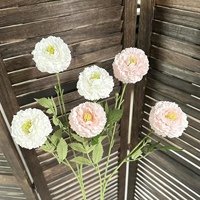 Fleur artificielle NINI Cream Lotus de haute qualité à 3 têtes, toucher réel, décoration florale faite à la main pour mariage