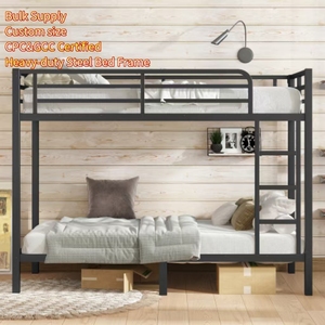 Fournisseur mondial d'exportation Lits superposés Twin XL Over Twin XL Cadre de lit robuste en fer pour dortoir et <span class=keywords><strong>auberge</strong></span> de jeunesse - Product Image 1