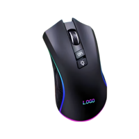Souris de jeu lumineuse RGB avec 7 boutons, suivi optique, filaire USB pour ordinateur de bureau en stock