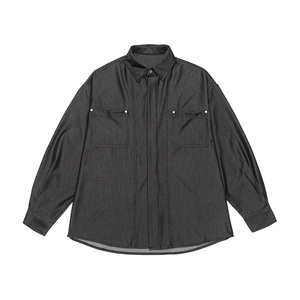 Plus Size Grote Heren Overshirt Stretch Ademend Casual Knoopsluiting Geweven Relaxed Fit Lange Mouw 6XL 7XL 8XL 9XL 10XL - Product Image 4