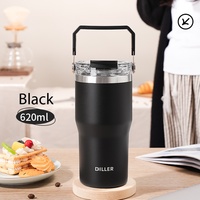 Gobelet de voyage en acier inoxydable multicolores tendance, avec couvercle double usage, anti-fuite, tasse isotherme pour véhicule, pique-nique, bureau, usage quotidien