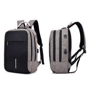 Sac à dos portable imperméable personnalisé en tissu polaire pour ordinateur portable, fournisseur chinois, sac d'école avec port de charge USB et trou pour écouteurs - Product Image 4