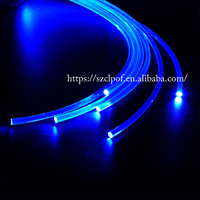 Câble de lumière à fibre optique de lueur de tache latérale de 1.5mm à 20mm pour l'utilisation d'intérieur de voiture de piscine