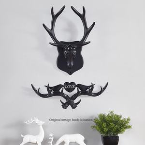 Porte-manteau mural et rangement créatif pour clés d'entrée, avec crochets décoratifs réglables en forme de bois de cerf, personnalisable, vente en gros d'usine - Product Image 2