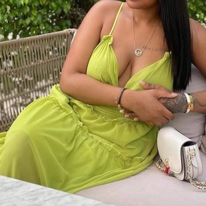 Ropa de Verano para Mujer - Vestidos Elegantes de Color Sólido con Cuello Halter y Cintura Ajustada, Inspirados en la Moda Africana - Product Image 3