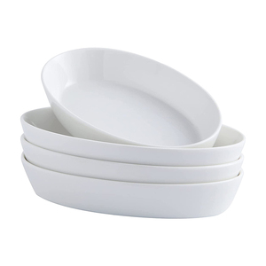 Custom Kitchen Bakeware Porcelain Ramekins Deep Oval Roaster Oval Au <strong>Gratin</strong> Baking <strong>Dishes</strong> - Product Image 6