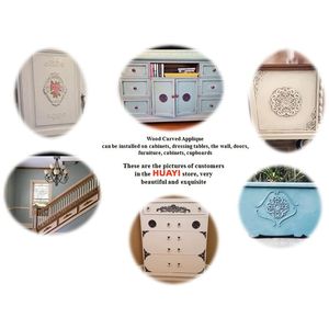 लकड़ी के नक्काशीदार Onlay Appliques लकड़ी पर नक्काशी Decal Unpainted फर्नीचर बिस्तर दरवाजा कैबिनेट सजावट (<span class=keywords><strong>13</strong></span>,30x1 4cm/11.81x5.52 इंच) - Product Image 6