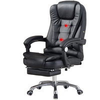 Chaise de bureau exécutive à dossier haut, mobilier moderne de Foshan, chaise de bureau ergonomique, réglage de la hauteur, massage, cuir synthétique