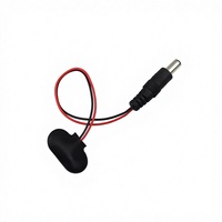 EParthub Clip de batterie 9V avec prise DC 5.5x2.1mm droite en forme de T pour projets électroniques