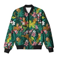 Jaket Bomber Motif Huruf Sublimasi Musim Dingin yang Nyaman, Logo Depan, Tebal, Warna dan Ukuran Dapat Disesuaikan, Model Panjang yang Modis