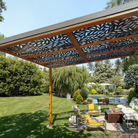 Paravent décoratif durable en aluminium découpé au laser pour jardin, clôture de cour, pergola, taille personnalisable, finition poudrée