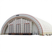 Hangar d'avion gonflable imperméable OEM/ODM, tente d'aéroport, entrepôt, bâtiment, taille personnalisable, gonflage par pompe électrique