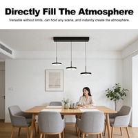 Lustres suspendus en métal pour salle à manger, noir, escalier d'hôtel, LED décoratifs, luxe, modernes