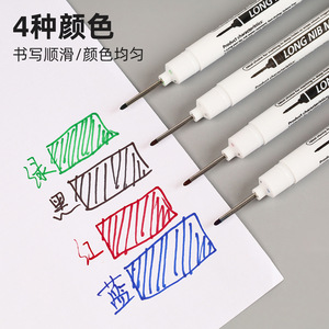 Long Nib <b>Marker</b> <b>Pen</b> Permanent Ink Oil Based 4 Colors For Wood Tile Marking Deep Hole Writing Smooth Color Even - Product Image 1