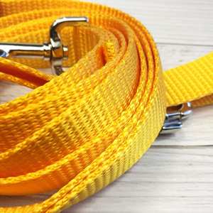 Laisse Réglable, Laisse Nylon Jaune, Laisse Souple, Cadeau pour Amoureux des Chiens, 3 Longueurs, Durable .75 "1" Or Rose, Or Ou Sier - Product Image 2