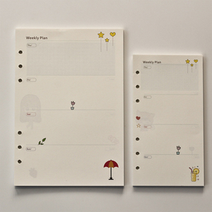 Recambio planificador de línea en blanco, cuadrícula de puntos semanal A5, con 6 agujeros, carpeta de anillas, diario, <span class=keywords><strong>Notebook</strong></span>, relleno diario - Product Image 6
