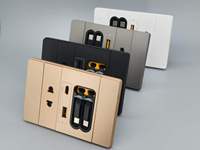 Prise murale multifonctionnelle avec câble d'extension, norme britannique 86, charge rapide USB-C 20W PD