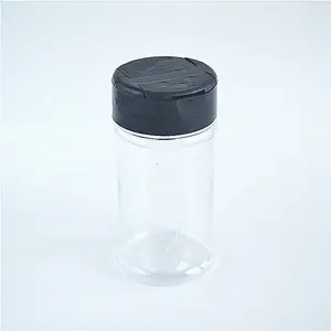 香料罐子盐瓶胡椒瓶厨房塑料，带定制盖子香草和香料工具塑料螺丝帽圆柱形100毫升