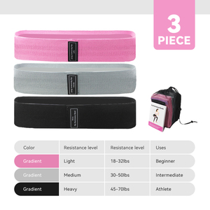 Set di bande di esercizio in tessuto in lattice con Logo personalizzato per allenamento alla moda e allenamento con resistenza al bottino fasce per allenamento personalizzabili - Product Image 3