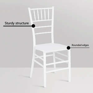 Silla de Comedor Moderna Apilable Blanca |   Muebles de Exterior para Hoteles, Bodas, Fiestas y Eventos - Product Image 3