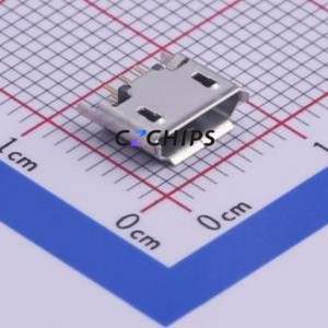 MICRO 180°JB USB Connector Through hole Component (THT) Connector Micro-B USB 2.0 Female Through Hole - Product Image 1