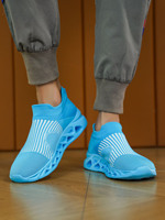 Chaussures décontractées unisexes en maille tissée blanches, légères, taille 36-48, chaussures de couple, tendance de la mode, respirantes, printemps été