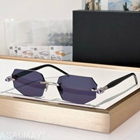 KUB P63 56-17-145 Lunettes de soleil de haute qualité pour hommes et femmes, lunettes de soleil de créateur, style punk classique, luxe, acétate, titane, UV400, avec boîte