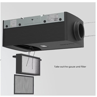 Ventilateur à flux unidirectionnel Fresh Air avec filtre HEPA, design carré en acier galvanisé