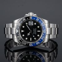 Orologio da uomo in acciaio inossidabile con cristallo zaffiro, serie NH35/NH36 7s 4r SKX007 con logo S, NH38, serie NH.