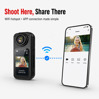 Mini caméra d'action magnétique portable 2.7K taille pouce avec objectif rotatif à 180 degrés, contrôle via application WiFi, OEM ODM
