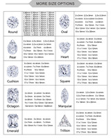 Saphir Bleu VVS Moissanite Pierres Asscher/Ovale/Poire/Forme Ronde Diamant Mossanite Coloré Brillant avec Certificat GRA