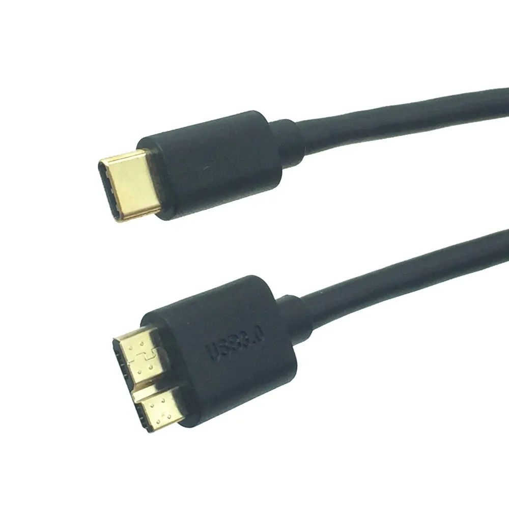 Câble Micro B USB C 3.0 5Gbps pour disque dur externe HDD, pour Samsung S5 Note3 Toshiba WD Seagate HDD, câbles de données USB3.1