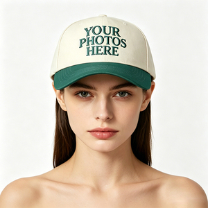 Gorra de Béisbol Deportiva Casual de Alta Calidad, de Cinco Paneles, Estructurada, Bordada, con Logotipo Personalizado de Dos Tonos - Product Image 6