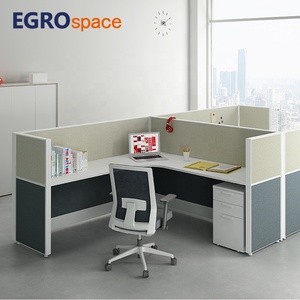 EGROspace 칸막이 가구 파티션 시스템 책상 도매 현대 8 인 테이블 나무 사무실 워크 스테이션 - Product Image 4