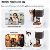 Distributeur automatique intelligent pour animaux de compagnie avec caméra grand angle réglable, interaction vidéo bidirectionnelle et contrôle à distance via application pour chats et chiens