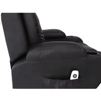 Fauteuil inclinable électrique en cuir avec massage et chauffage, recharge USB, pour soins aux seniors, fournisseur de meubles en gros, commande en gros