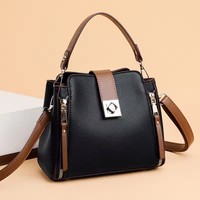 Sac seau tendance en PU pour femme, grande capacité, style décontracté, à porter à l'épaule ou en bandoulière, idéal pour le quotidien
