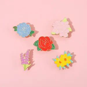 Back Yard Enamel Pins Custom Flowers Brooches Blossoms Lapel Badges Nature Garden Plant Jewelry Gift for Kids Friends